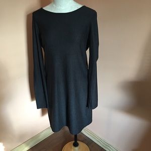 Willi Smith long sleeve horizontal pinstripe dress